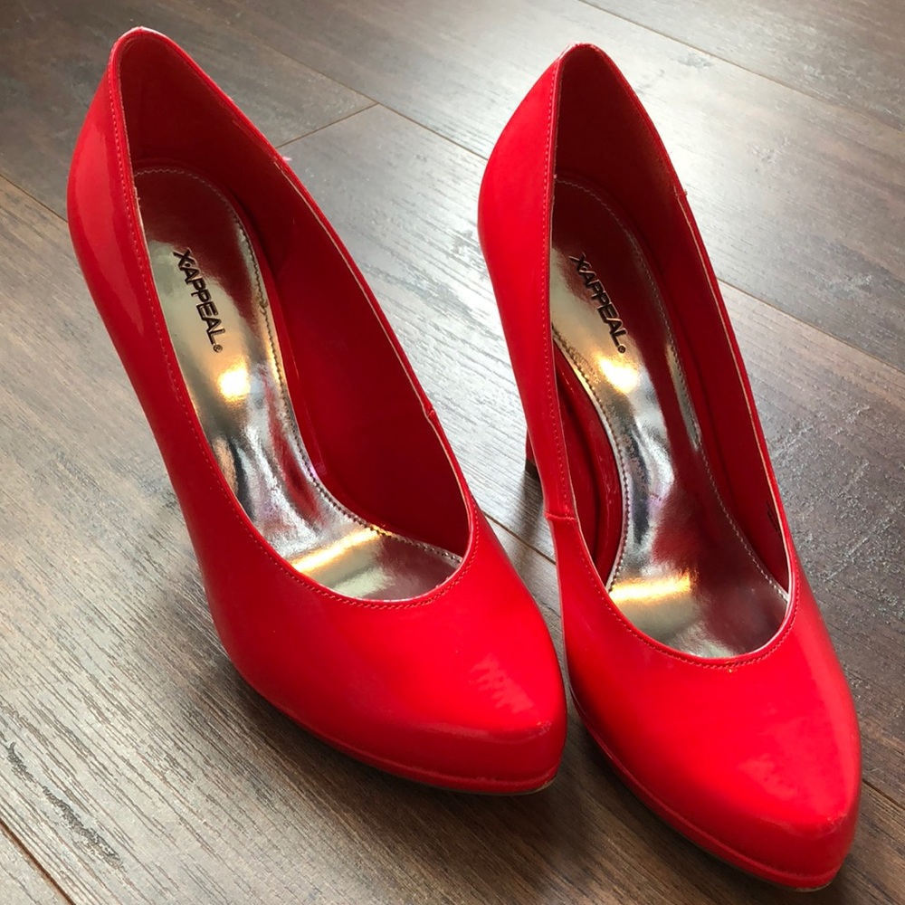 Coral high heels